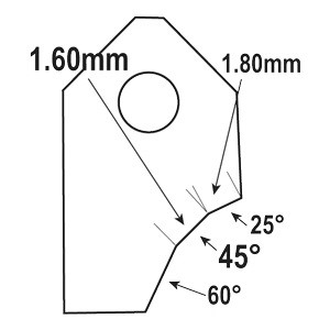 Goodson Valve Seat Cutter Blade Multi-Angle 45° FT-45063U2
