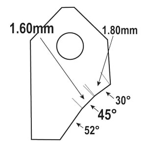 Goodson Valve Seat Cutter Blade Multi-Angle 45° FT-45063W1