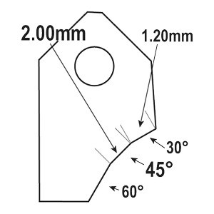 Goodson Valve Seat Cutter Blade Multi-Angle 45° FT-45079V1