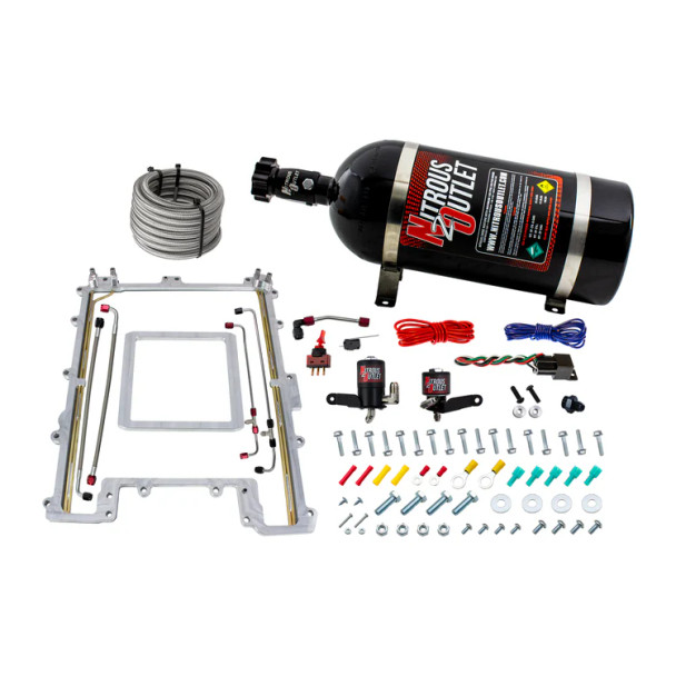 Nitrous Outlet LSA Camaro ZL1 Supercharger Spacer Plate System w/10lb Bottle 00-10174-10