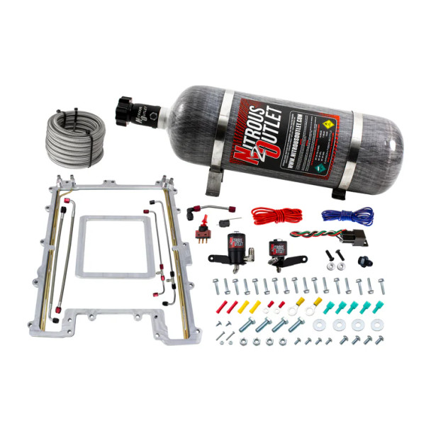 Nitrous Outlet LSA Camaro ZL1 Supercharger Spacer Plate System w/12lb Bottle 00-10174-12