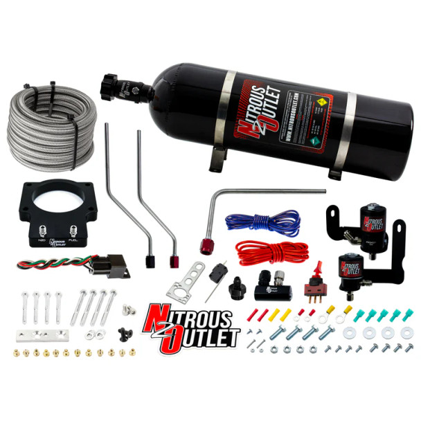 Nitrous Outlet GM LS3 C6 Corvette 90mm Plate System w/15lb Bottle 00-10123-LS3-15