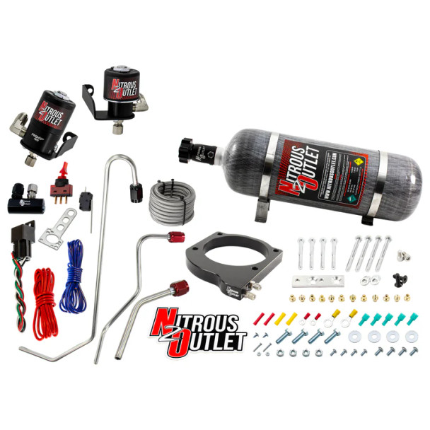 Nitrous Outlet MSD Atomic AirForce LS7 Intake Hard-Lined Plate System w/12lb Bottle 00-10129-MSD-LS7-12