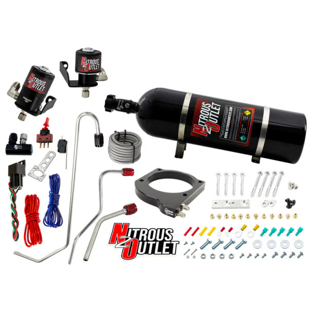 Nitrous Outlet MSD Atomic AirForce LS7 Intake Hard-Lined Plate System w/15lb Bottle 00-10129-MSD-LS7-15