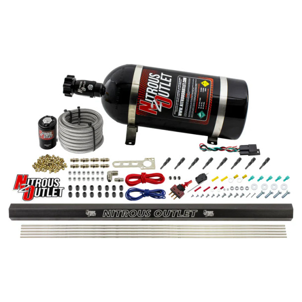 Nitrous Outlet LS/LT Direct Port Dry System w/Single Rail/10lb Bottle 00-10470-H-R-10