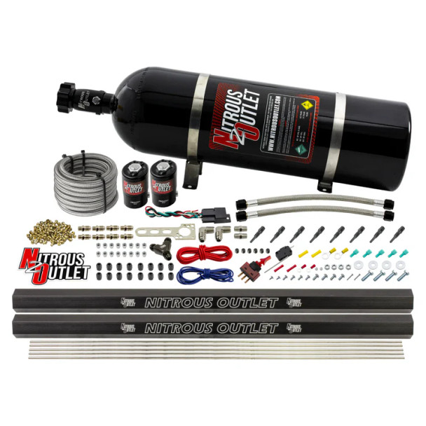 Nitrous Outlet LS/LT Direct Port Dry System SBT w/Dual Rails/15lb Bottle 00-10471-H-R-SBT-15  