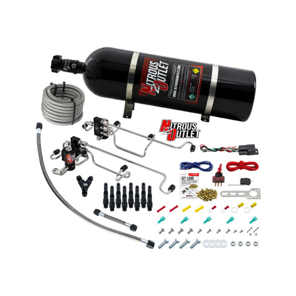 Nitrous Outlet Kong Gen3 LSA/LS9 Direct Port Dry System Billet Supercharger Lid w/15lb Bottle 00-10432-K-15