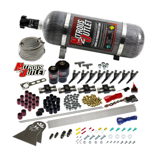 Nitrous Outlet LS/LT Direct Port Wet System .178 Nitrous/.310 Fuel w/12lb Bottle 00-10435-T-12