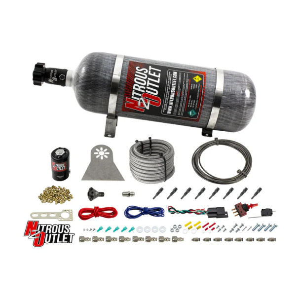 Nitrous Outlet LS/LT Direct Port Dry System .122 Nitrous w/Showerhead Distribution/12lb Bottle 00-10481-H-Dry-12