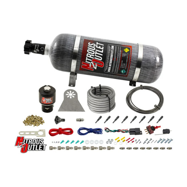 Nitrous Outlet LS/LT Direct Port Dry System .178 Nitrous w/Showerhead Distribution/12lb Bottle 00-10481-T-Dry-12