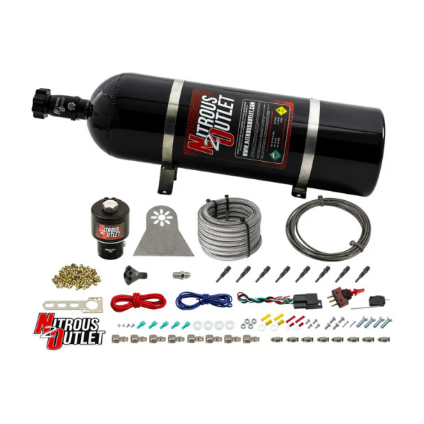 Nitrous Outlet LS/LT Direct Port Dry System .178 Nitrous w/Showerhead Distribution/15lb Bottle 00-10481-T-Dry-15