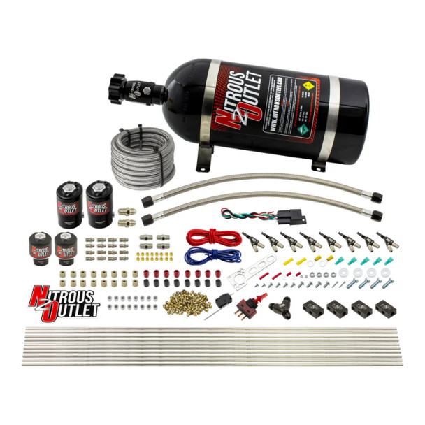 Nitrous Outlet LS/LT Direct Port Wet System .112 Nitrous /.177 Fuel w/10lb Bottle 00-10434-L-10