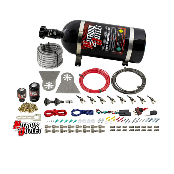 Nitrous Outlet LS/LT Direct Port Wet System 45-55 PSI .122 Nitrous /.177 Fuel w/Showerhead Distribution /12lb Bottle 00-10482-H-12