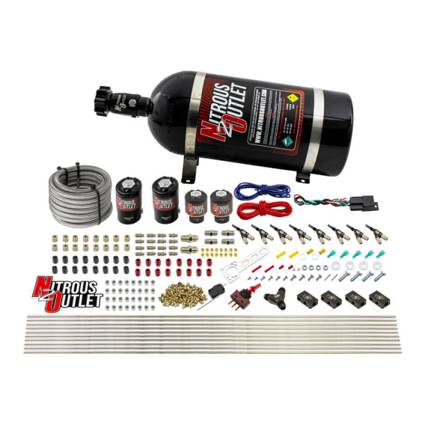 Nitrous Outlet LS/LT Direct Port Wet System .122 Nitrous/.177 Fuel w/10lb Bottle 00-10433-H-10