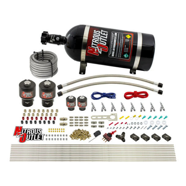 Nitrous Outlet LS/LT Direct Port Wet System E85 .178 Nitrous/.177 Fuel w/10lb Bottle 00-10433-E85-T-SBT-10