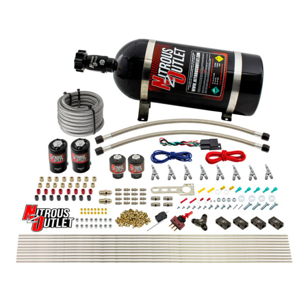 Nitrous Outlet LS/LT Direct Port Wet System E85 .112 Nitrous/.177 Fuel w/10lb Bottle 00-10433-E85-L-SBT-10