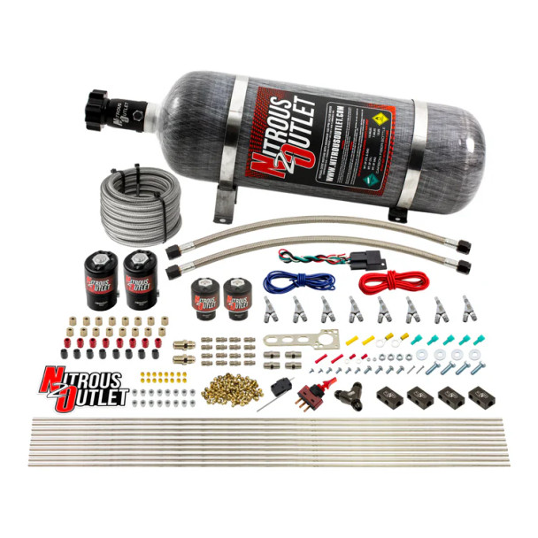Nitrous Outlet LS/LT Direct Port Wet System E85 .112 Nitrous/.177 Fuel w/12lb Bottle 00-10433-E85-L-SBT-12