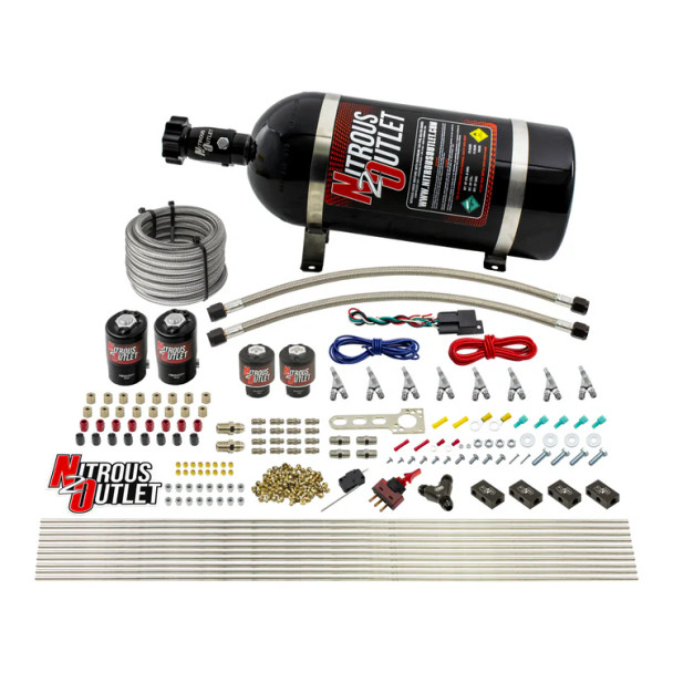 Nitrous Outlet LS/LT Direct Port Wet System Alcohol .112 Nitrous/.177 Fuel w/10lb Bottle 00-10433-ALC-L-SBT-10
