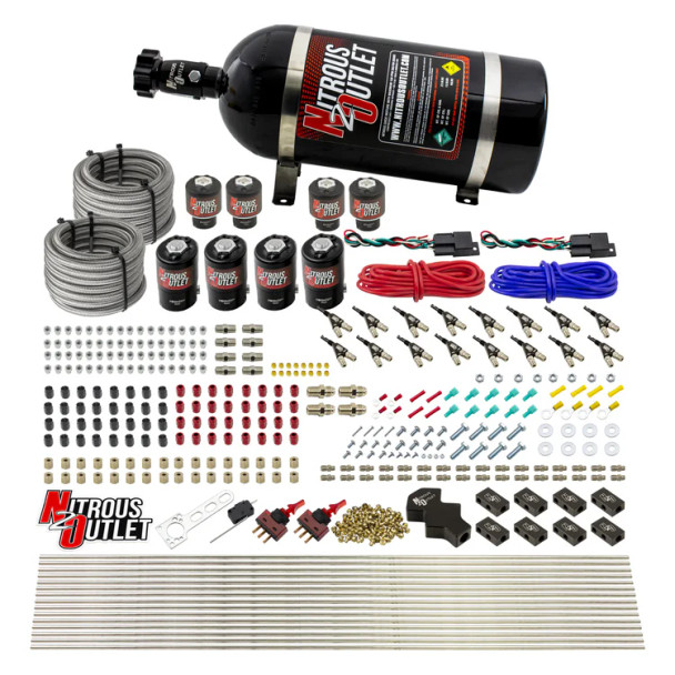 Nitrous Outlet LS/LT Dual Stage Direct Port Wet System .112 Nitrous /.177 Fuel w/10lb Bottle 00-10433-H-DS-10 Nitrous Outlet LS/LT Dual Stage Direct Port Wet System .112 Nitrous /.177 Fuel w/10lb Bottle 00-10433-H-DS-10