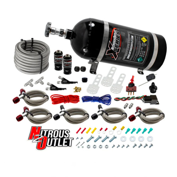 Nitrous Outlet X-Series GM LS EFI Dual Nozzle System w/10lb Bottle 22-81002