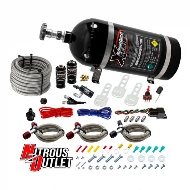Nitrous Outlet X-Series GM LT4 Single Nozzle System w/10lb Bottle 22-81004