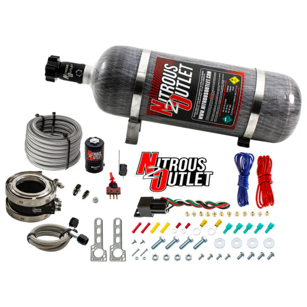 Nitrous Outlet Interspooler 3" Dry Nitrous Plate System w/12lb Bottle 00-10051-12