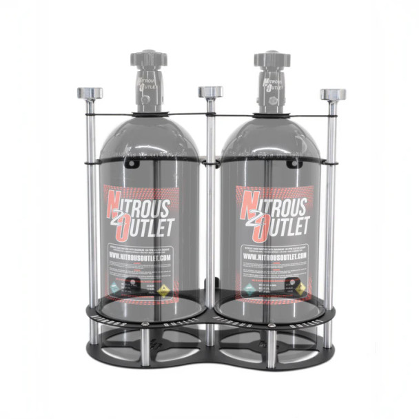 Nitrous Outlet Race-Light 10lb Dual Bottle Bracket Horizontal Mount 00-32031-V