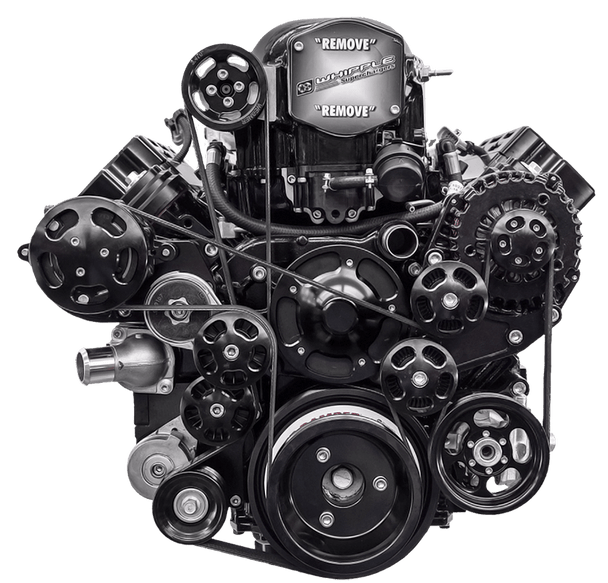 Wegner GM LS Corvette Offset Accessory Drive Kit for Whipple 2.9L WAK040-B - ALT / PS / WP (WAK040-B)
