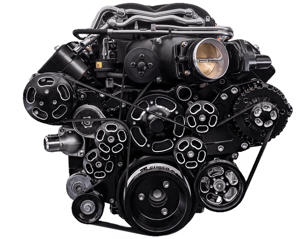 Wegner GM LS Corvette Offset Accessory Drive Kit for Magnuson Heartbeat 2.3L WAK044-B - ALT / PS / WP (WAK044-B)