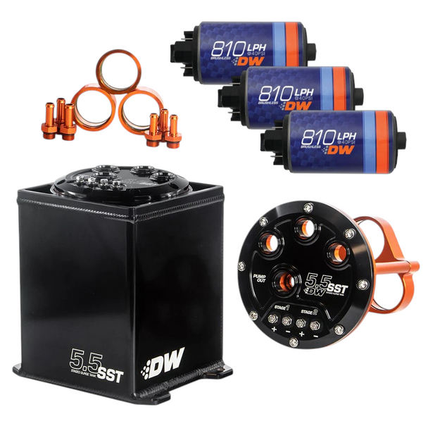 DeatschWerks 5.5L Fuel Surge Tank w/DW810 Brushless Pumps 6-811-55ST
