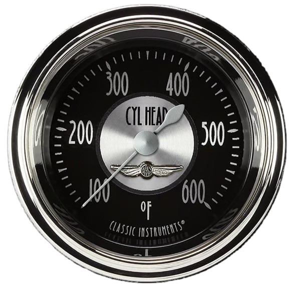 Classic Instruments All American Tradition 2 1/8" Cylinder Head Temp. Gauge AT197SHC
