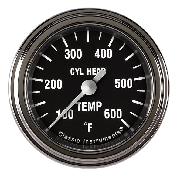 Classic Instruments Hot Rod 2 1/8" Cylinder Head Temp. Gauge HR1975SLF (HR1975SLF)