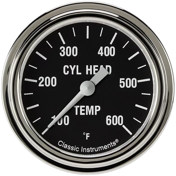 Classic Instruments Hot Rod 2 5/8" Cylinder Head Temp. Gauge HR397SLF (HR397SLF)