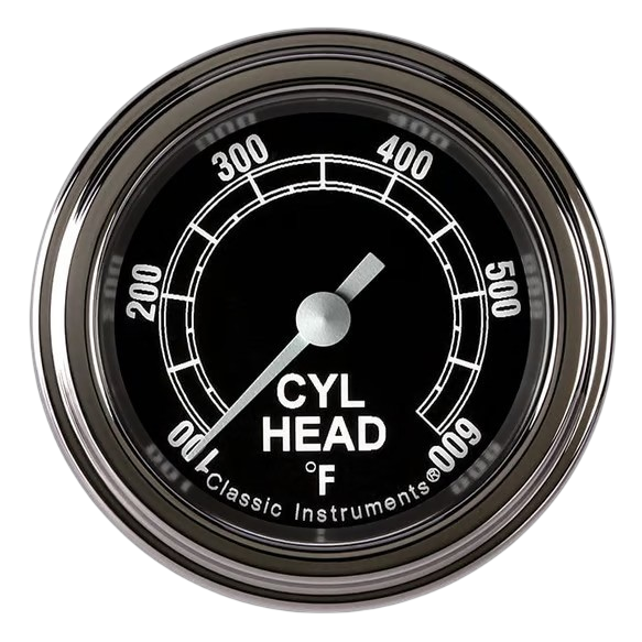 Classic Instruments Traditional 2 1/8" Cylinder Head Temp. Gauge TR197SLF