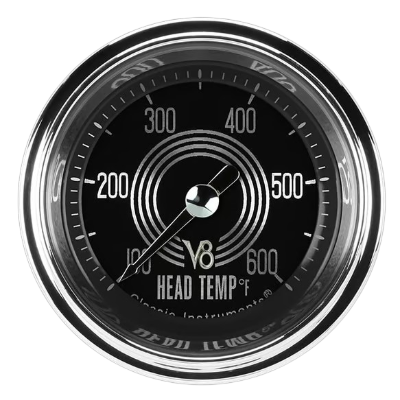 Classic Instruments V8 Speedster 2 1/8" Cylinder Head Temp. Gauge V8SR1975HC (V8SR1975HC)