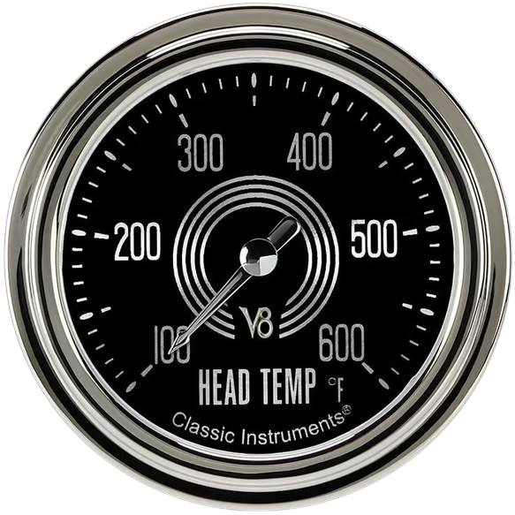 Classic Instruments V8 Speedster 2 5/8" Cylinder Head Temp. Gauge V8SR397SLC (V8SR397SLC)