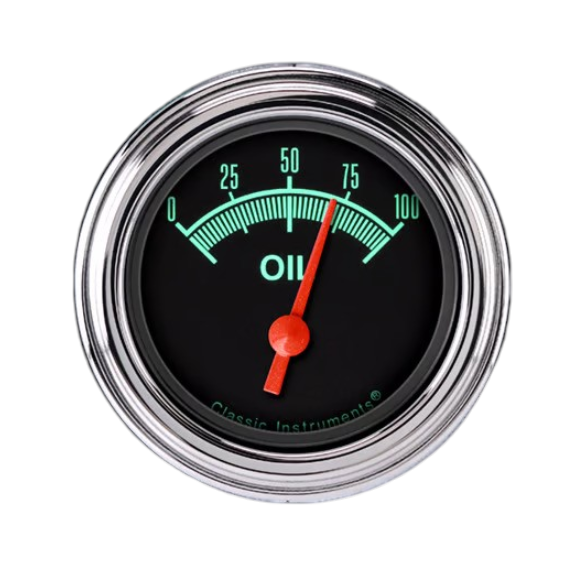 Classic Instruments G/Stock Short Sweep 2 1/8" Oil Pressure Gauge GS81SLF