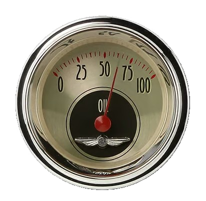 Classic Instruments All American Nickel 2 1/8" Oil Pressure Gauge AN81SHC
