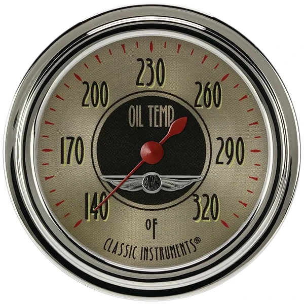 Classic Instruments American Nickel Full Sweep 2 5/8" Oil Temp. Gauge AN328SLC