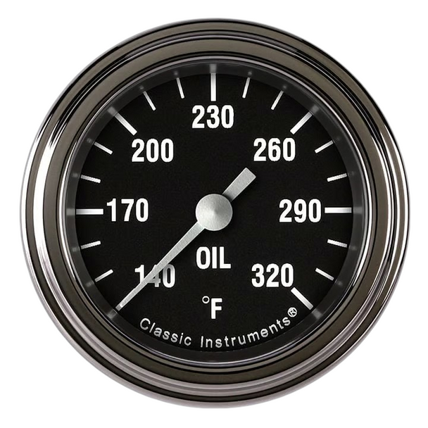 Classic Instruments Hot Rod Full Sweep 2 1/8" Oil Temperature Gauge HR128SLF