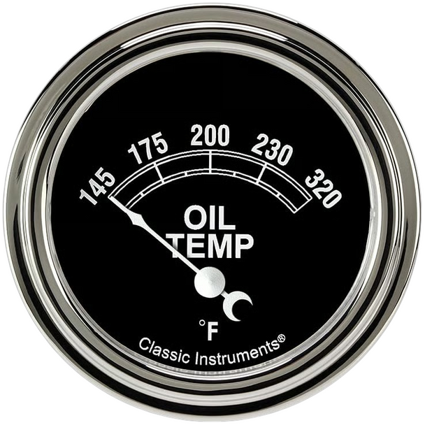 Classic Instruments Traditional 2 5/8" Oil Temperature Gauge TR228SLF