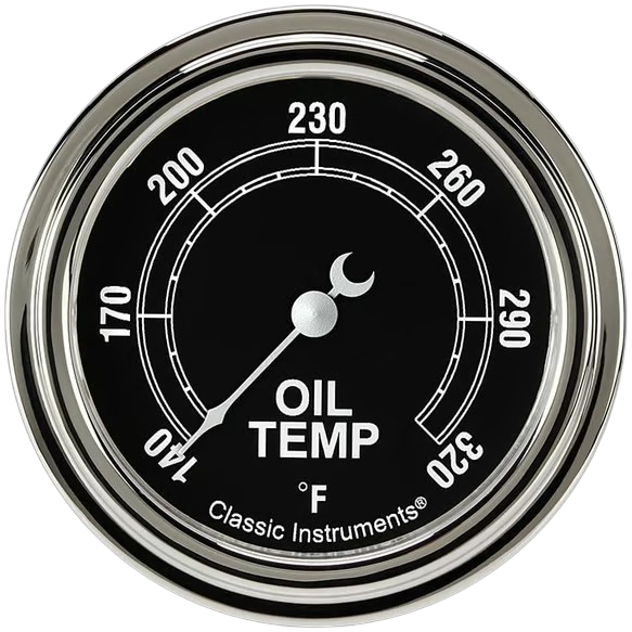 Classic Instruments Traditional 2 5/8" Oil Temperature Gauge TR328SLF