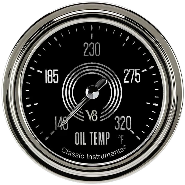 Classic Instruments V8 Speedster Full Sweep 2 5/8" Oil Temperature Gauge V8SR328SLC