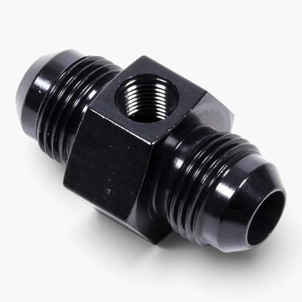 Fragola Inline Gauge Port Adapter Fitting 950 -6 AN x -6 AN, 1/8 FPT Side - 495005-BL (495005-BL)