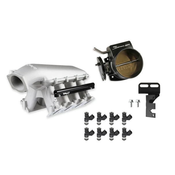Holley EFI LS1 Hi-Ram Natural Kit - 102mm Throttle Body, 120 lb/hr Injectors (300-123-120K)