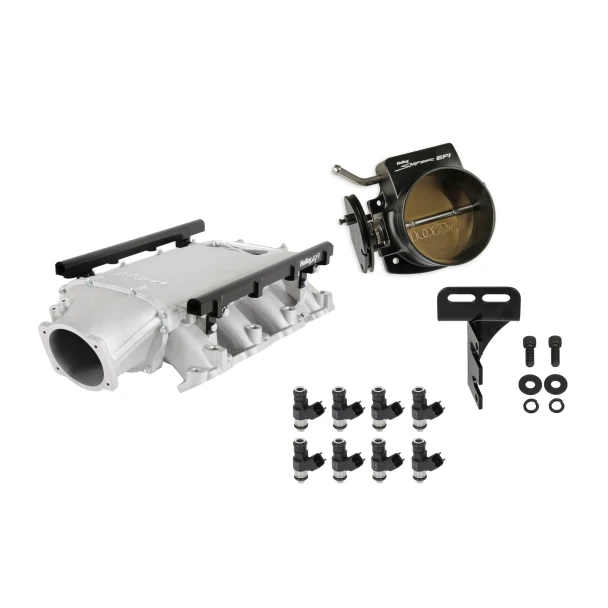 Holley EFI Gen V LT Ultra Lo-Ram Natural Kit - 102mm Throttle Body, 42 lb/hr Injectors (300-719-42K)