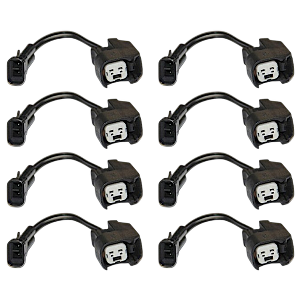 Fuel Injector Adapter Harness Set of 8 - Delphi Multec 2 Harness to EV6 Injector (DELM-EV6F-8)