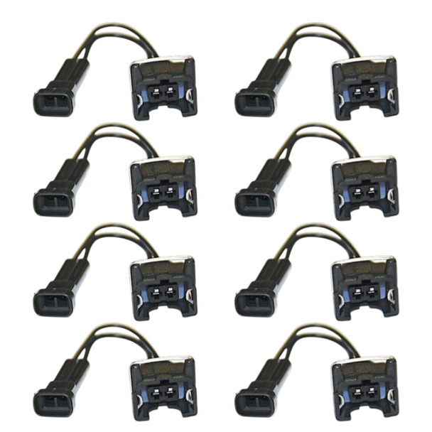 Fuel Injector Adapter Harness Set of 8 - Delphi Multec 2 Harness to EV1 Injector (DELM-EV1F-8)