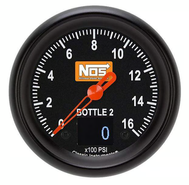 Classic Instruments 2-5/8" NOS VNET Bottle 1 Pressure Gauge White NOS368VWAPF (NOS368VWAPF)