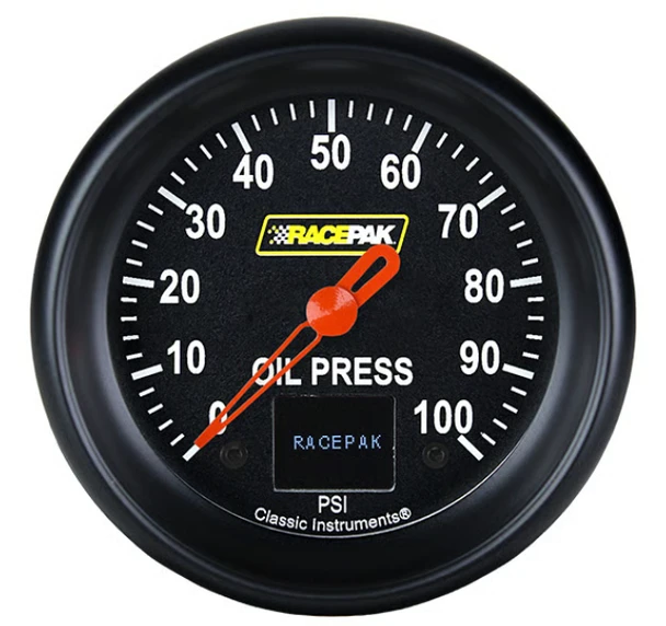 Classic Instruments Racepak 2-5/8" Oil Pressure Gauge Black 250-CI-381BB (250-CI-381BB)